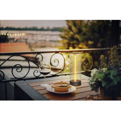 Osram - ENDURA STYLE LED Dimmable Touch Outdoor Table Lamp LED/1.5W/5V 2500 mAh USB IP54 Anthracite