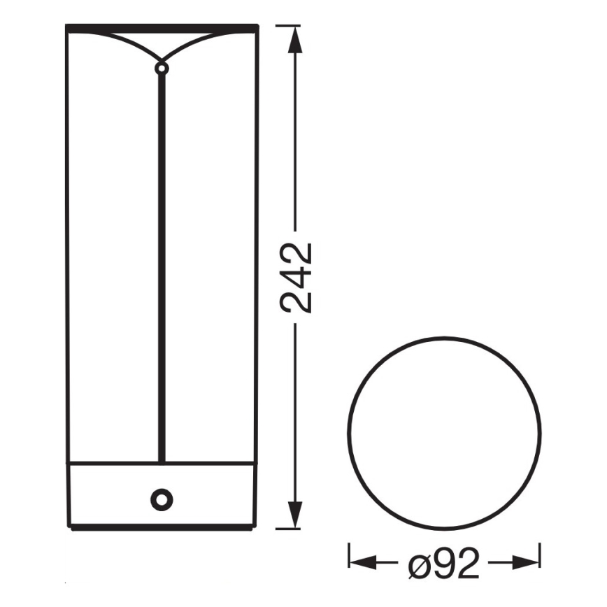 Osram - ENDURA STYLE LED Dimmable Touch Outdoor Table Lamp LED/1.5W/5V 2500 mAh USB IP54 Anthracite