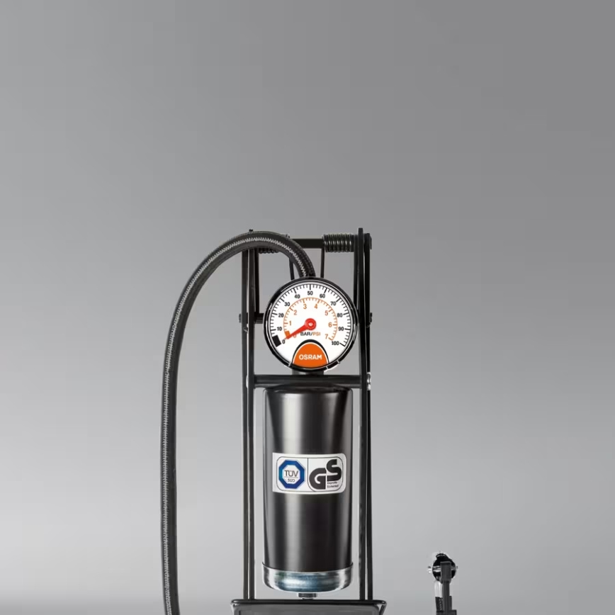 Osram - TYREINFLATE 10 ESSENTIAL OFP10ESN Foot-Operated Air Pump with Pressure Gauge