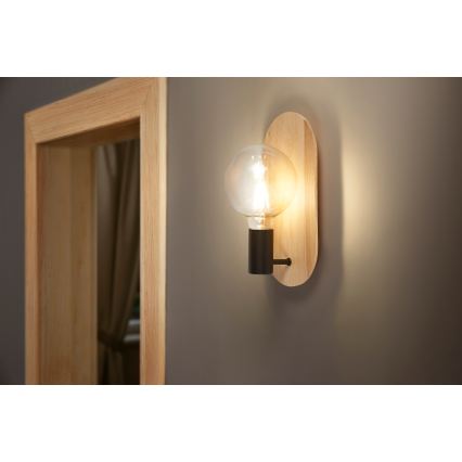 Osram - Wall lamp DECOR WOOD 1xE27/8W/230V rubberwood