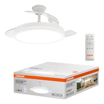 Osram - WING Dimmable LED ceiling light with fan, 36W, 230V, 3000/4000/6000K +remote control