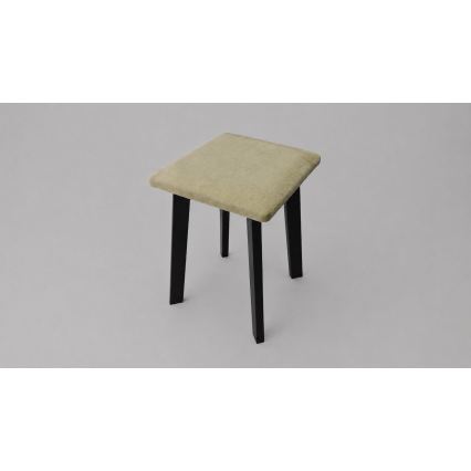 Ottoman LUBE 36x36 cm black/green