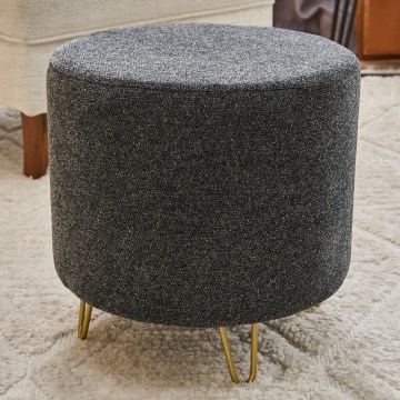 Ottoman NANI Ø 40 cm Anthracite