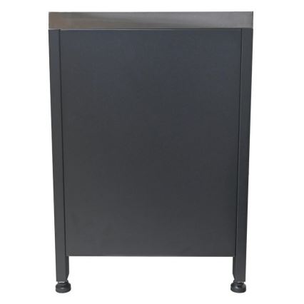 Outdoor cabinet module for grill, 80x47x69 cm, black/stainless steel