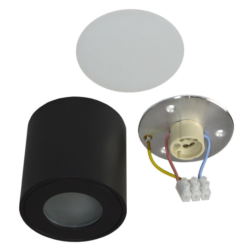 Outdoor ceiling light FARA 1xGU10/50W/230V IP54 black