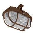 Outdoor ceiling light OVAL 1xE27/60W/230V IP44 brown