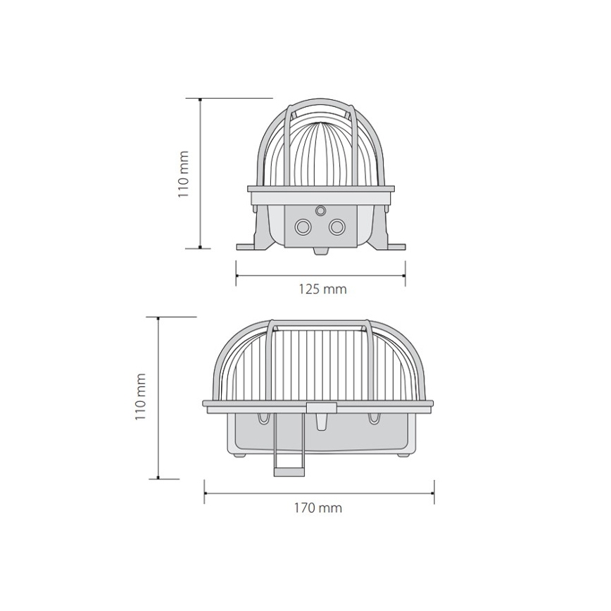 Outdoor ceiling light OVAL 1xE27/60W/230V IP44 brown