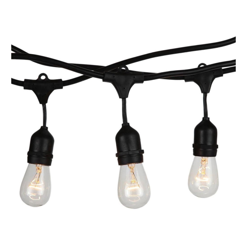 Outdoor chain STRING 15m 15xE27/25W/230V IP54