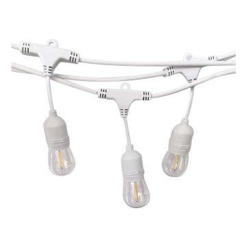 Outdoor chain STRING 15xE27/40W/230V 15m IP65