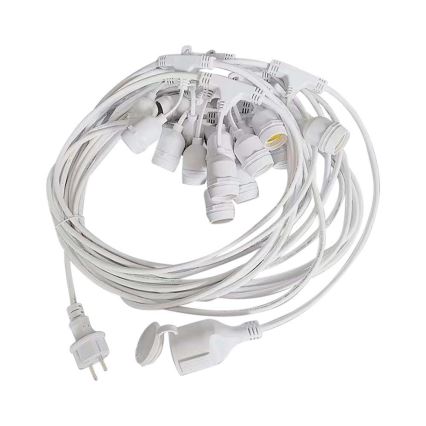 Outdoor chain STRING 15xE27/40W/230V 15m IP65