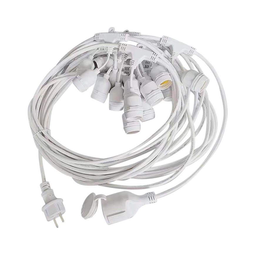 Outdoor chain STRING 15xE27/40W/230V 15m IP65