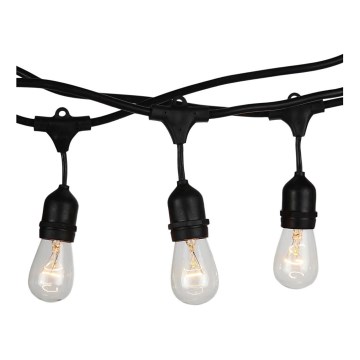Outdoor chain STRING 5m 10xE27/40W/230V IP54