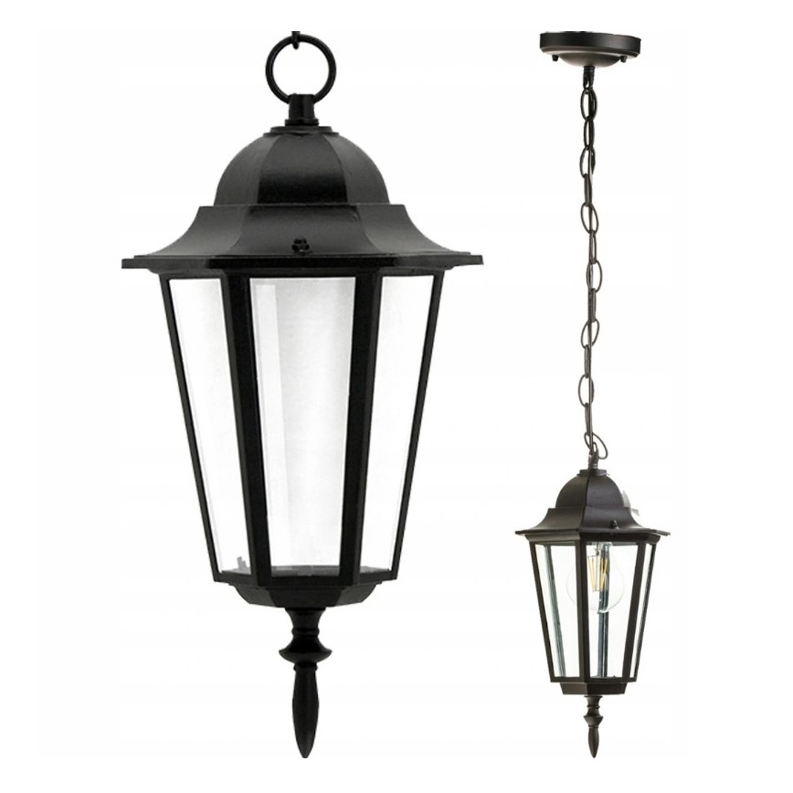 Outdoor chandelier 1xE27/20W/230V IP43 black