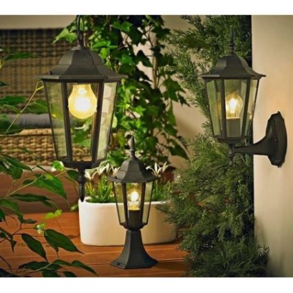Outdoor chandelier 1xE27/20W/230V IP43 black