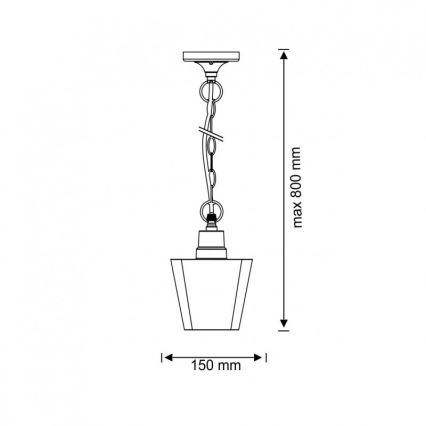 Outdoor chandelier GIZA 1xE27/10W/230V IP44