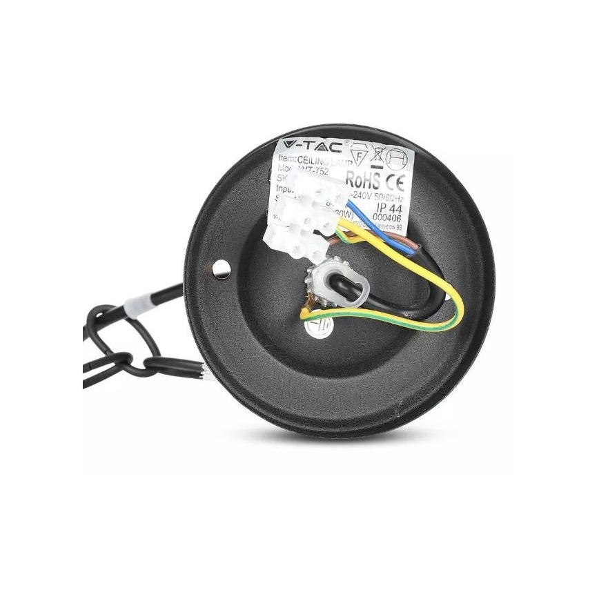 Outdoor chandelier on a chain 1xE27/40W/230V IP44 black