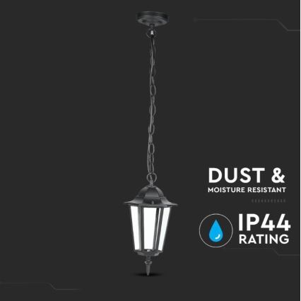 Outdoor chandelier on a chain 1xE27/40W/230V IP44 black