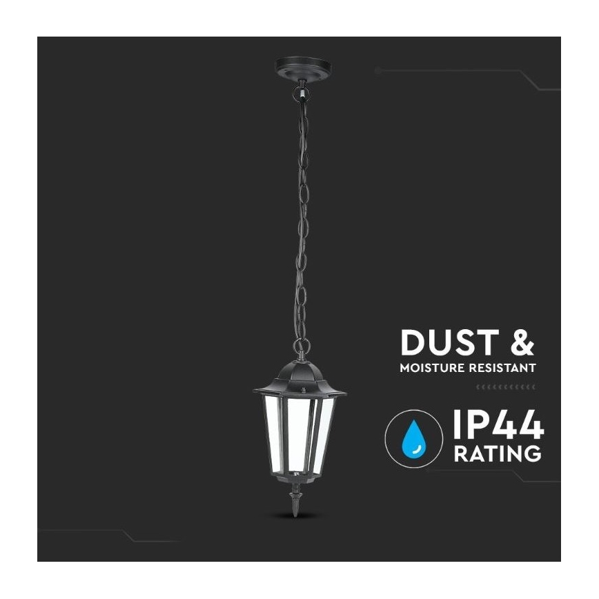 Outdoor chandelier on a chain 1xE27/40W/230V IP44 black