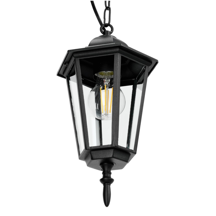 Outdoor chandelier on a chain 1xE27/60W/230V black