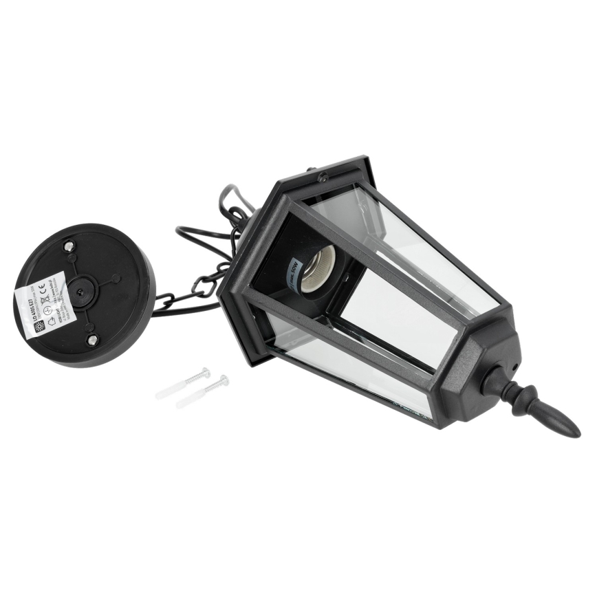 Outdoor chandelier on a chain 1xE27/60W/230V black