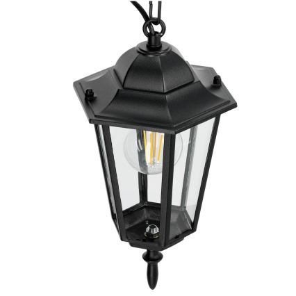 Outdoor chandelier on a chain 1xE27/60W/230V black