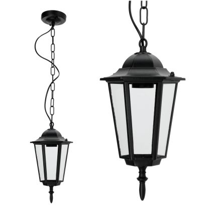 Outdoor chandelier on a chain 1xE27/60W/230V black