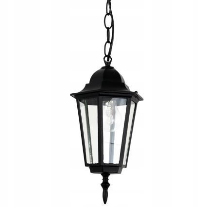 Outdoor chandelier on a chain 1xE27/60W/230V black