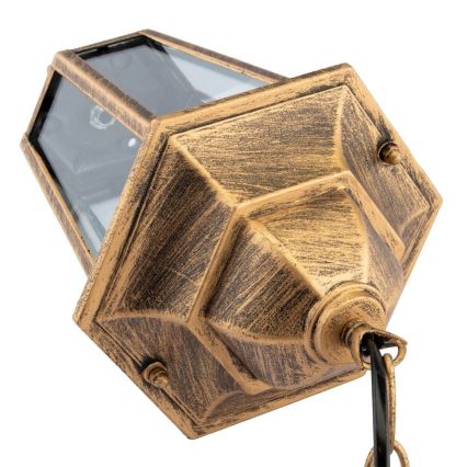 Outdoor chandelier on a chain 1xE27/60W/230V golden IP44
