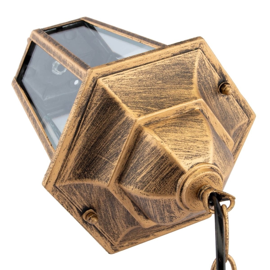 Outdoor chandelier on a chain 1xE27/60W/230V golden IP44