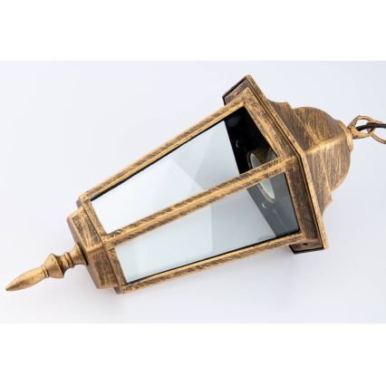 Outdoor chandelier on a chain 1xE27/60W/230V golden IP44