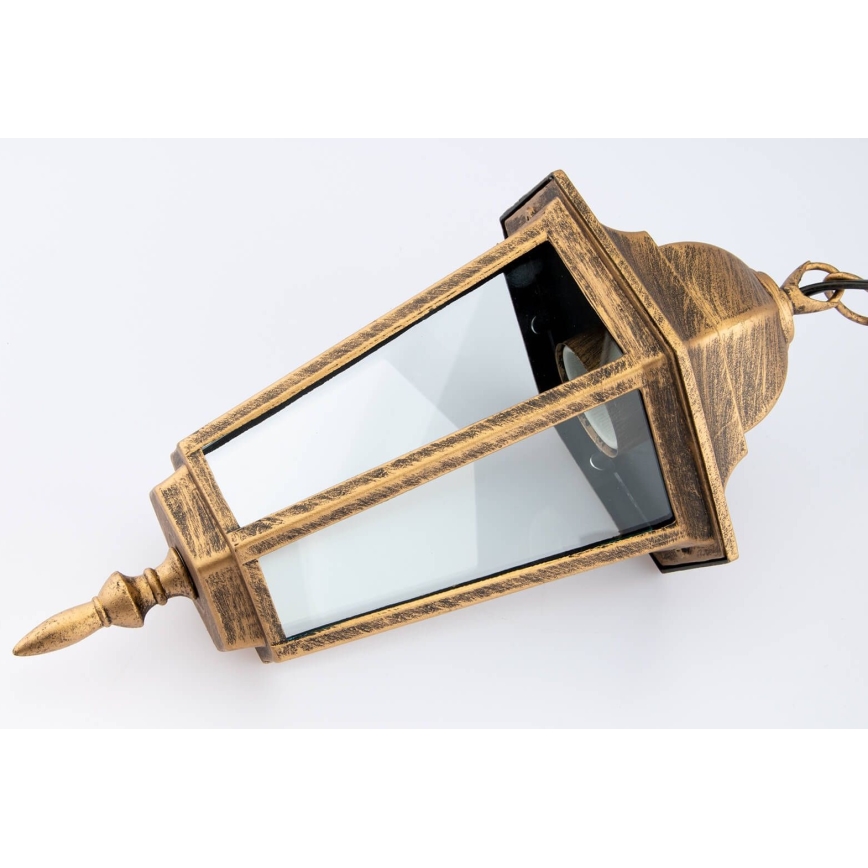 Outdoor chandelier on a chain 1xE27/60W/230V golden IP44
