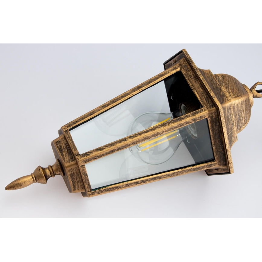 Outdoor chandelier on a chain 1xE27/60W/230V golden IP44