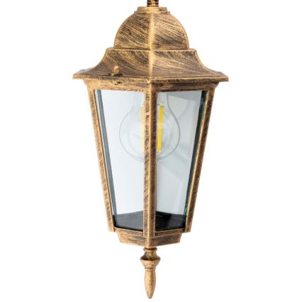 Outdoor chandelier on a chain 1xE27/60W/230V golden IP44