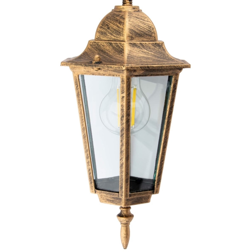 Outdoor chandelier on a chain 1xE27/60W/230V golden IP44