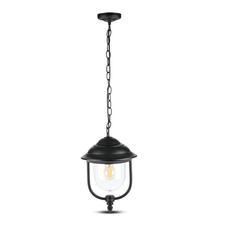 Outdoor chandelier on a chain 1xE27/60W/230V IP44 black