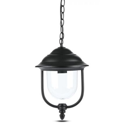 Outdoor chandelier on a chain 1xE27/60W/230V IP44 black