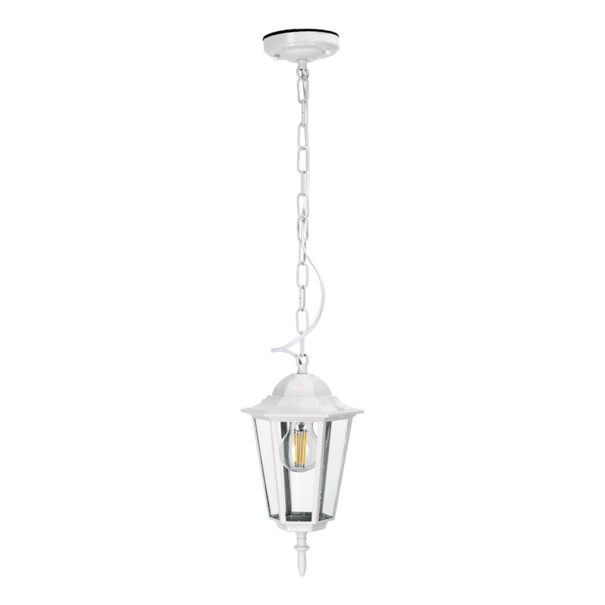 Outdoor chandelier on a chain 1xE27/60W/230V IP44 white