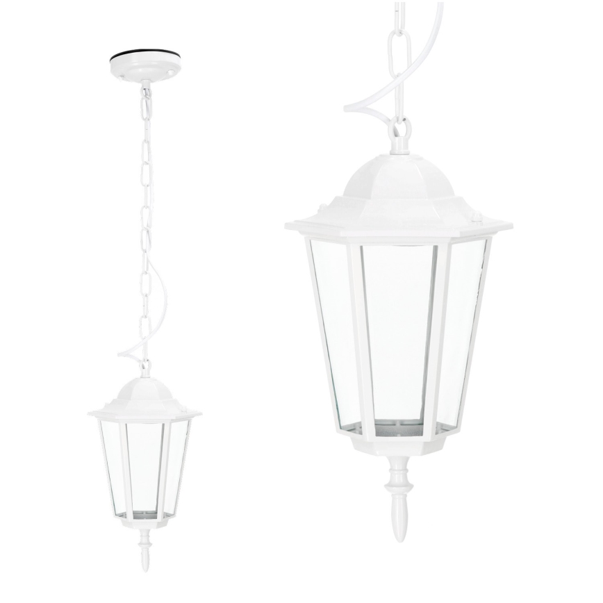 Outdoor chandelier on a chain 1xE27/60W/230V IP44 white