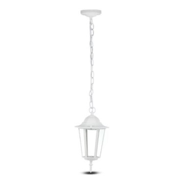 Outdoor chandelier on a chain 1xE27/60W/230V IP44 white