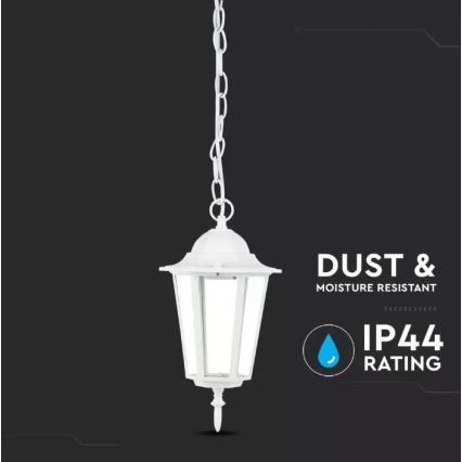 Outdoor chandelier on a chain 1xE27/60W/230V IP44 white