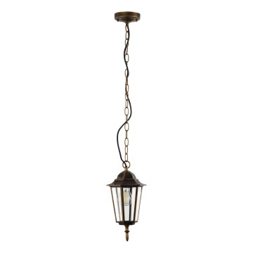 Outdoor chandelier on a chain ARRAIA 1xE27/15W/230V IP44 bronze patina