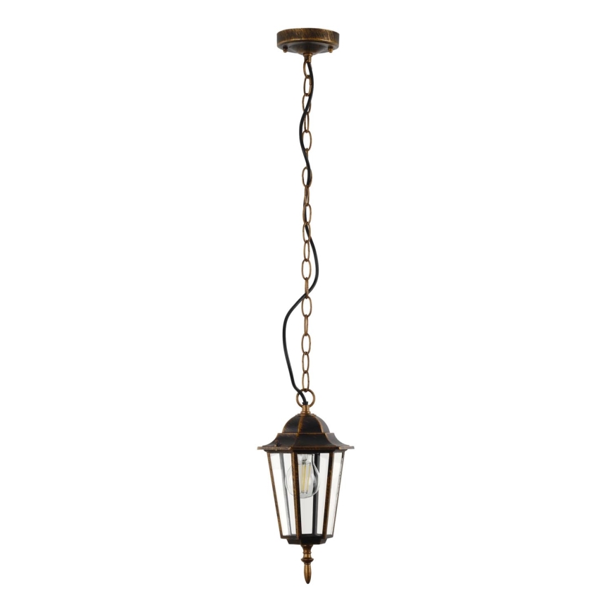 Outdoor chandelier on a chain ARRAIA 1xE27/15W/230V IP44 bronze patina