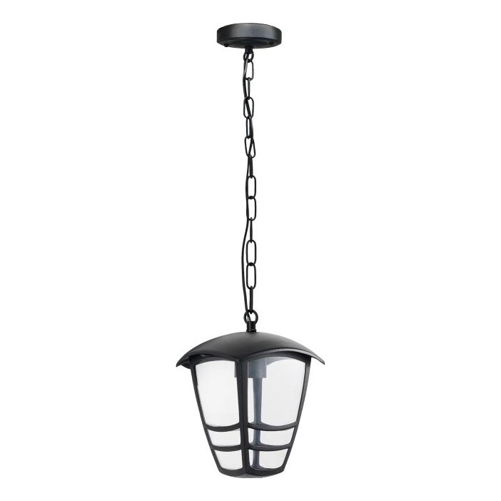 Outdoor chandelier on a chain TEVIO 1xE27/60W/230V IP54 black