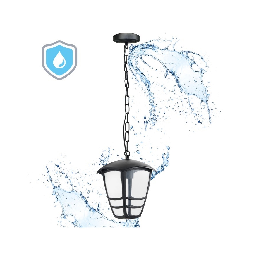 Outdoor chandelier on a chain TEVIO 1xE27/60W/230V IP54 black
