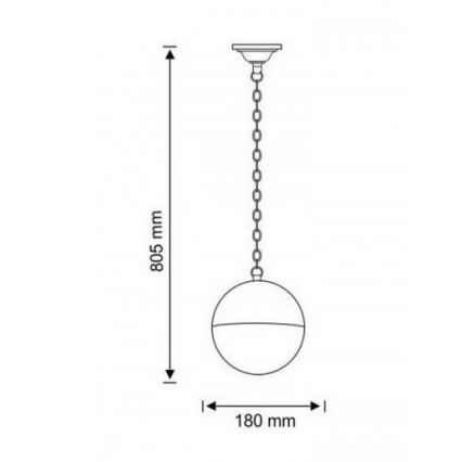 Outdoor chandelier ULSA 1xE27/12W/230V IP44