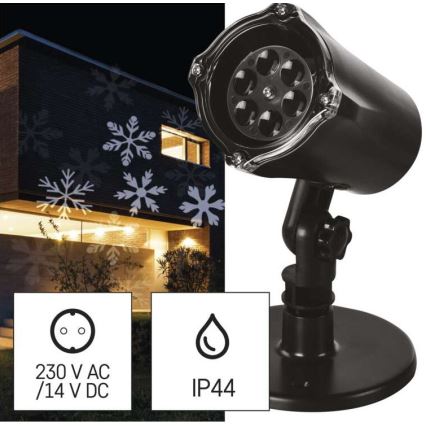 Outdoor Christmas LED Projector, 3.6W/230V, IP44, Cool White
