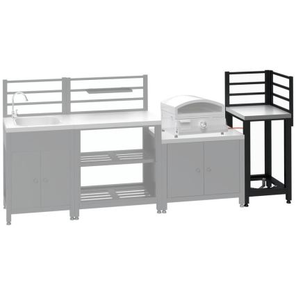 Outdoor corner module 47x47x123 cm black/stainless steel