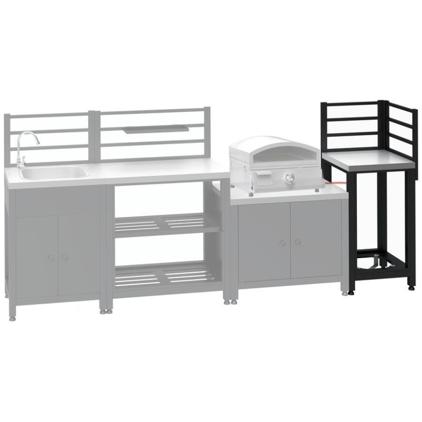 Outdoor corner module 47x47x123 cm black/stainless steel