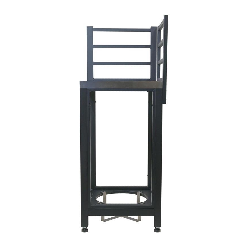 Outdoor corner module 47x47x123 cm black/stainless steel