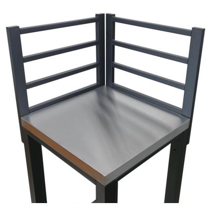 Outdoor corner module 47x47x123 cm black/stainless steel